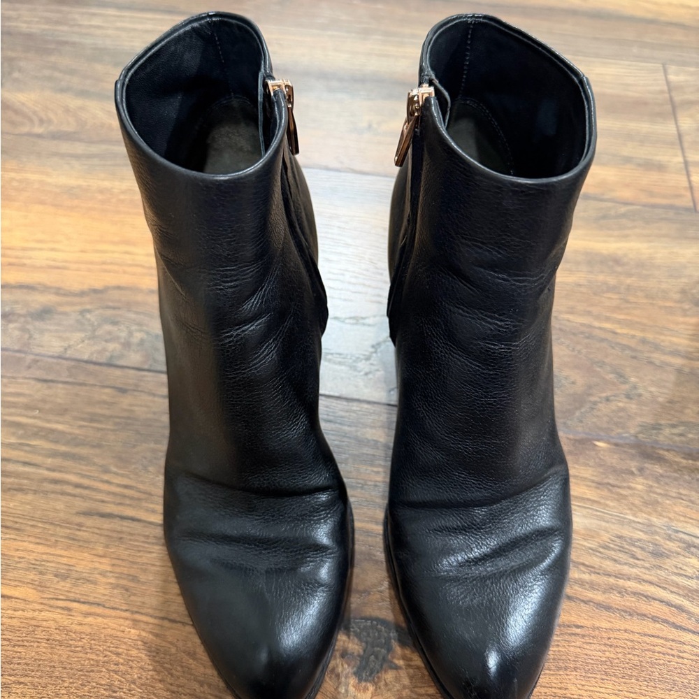 Alexander Wang Black Leather Ankle Booties